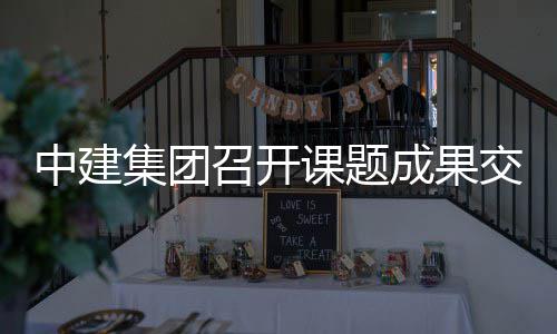 中建召开会课题成果集团交流