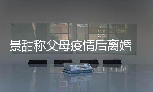 母疫母为甜父离婚离婚原因什么内幕称父景甜 景情后